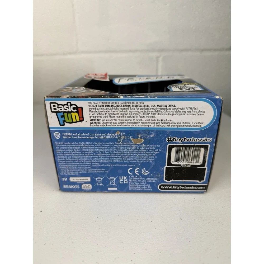 Tiny TV Classics Friends Clips Season 4 Real Working TV and Remote - Damaged Box